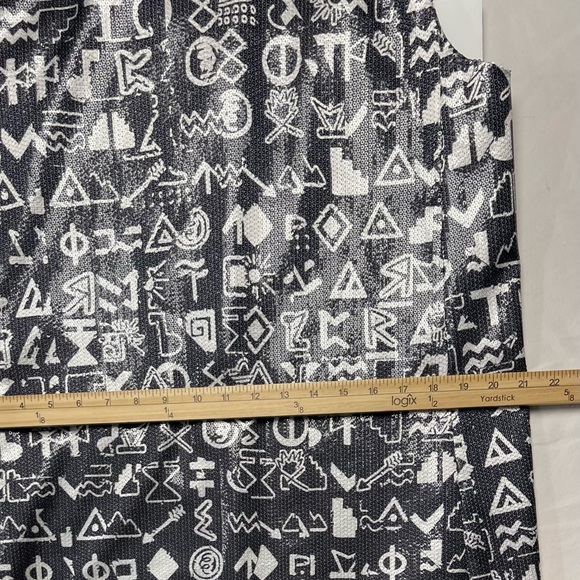 Kenzo Dress Paris Symbols-Print Sequined Sleeveless Dress US 10 FR 42 Authentic - Picture 12 of 12